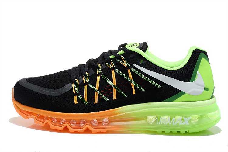 Nike Air Max 2015 Femme France Acheter En Ligne Basket Femme Vert Orange Noir
